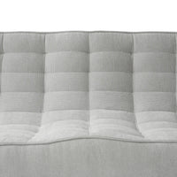 Essential Classic Floor Sofas | Light Grey Chenille and Linen Couch Sectionals 6-seaters
