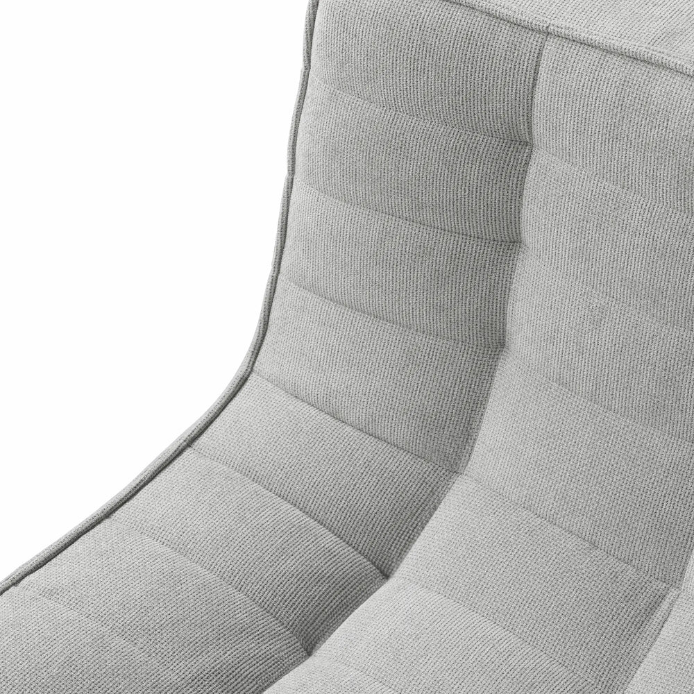 Essential Classic Floor Sofas | Light Grey Chenille and Linen Couch Sectionals 6-seaters
