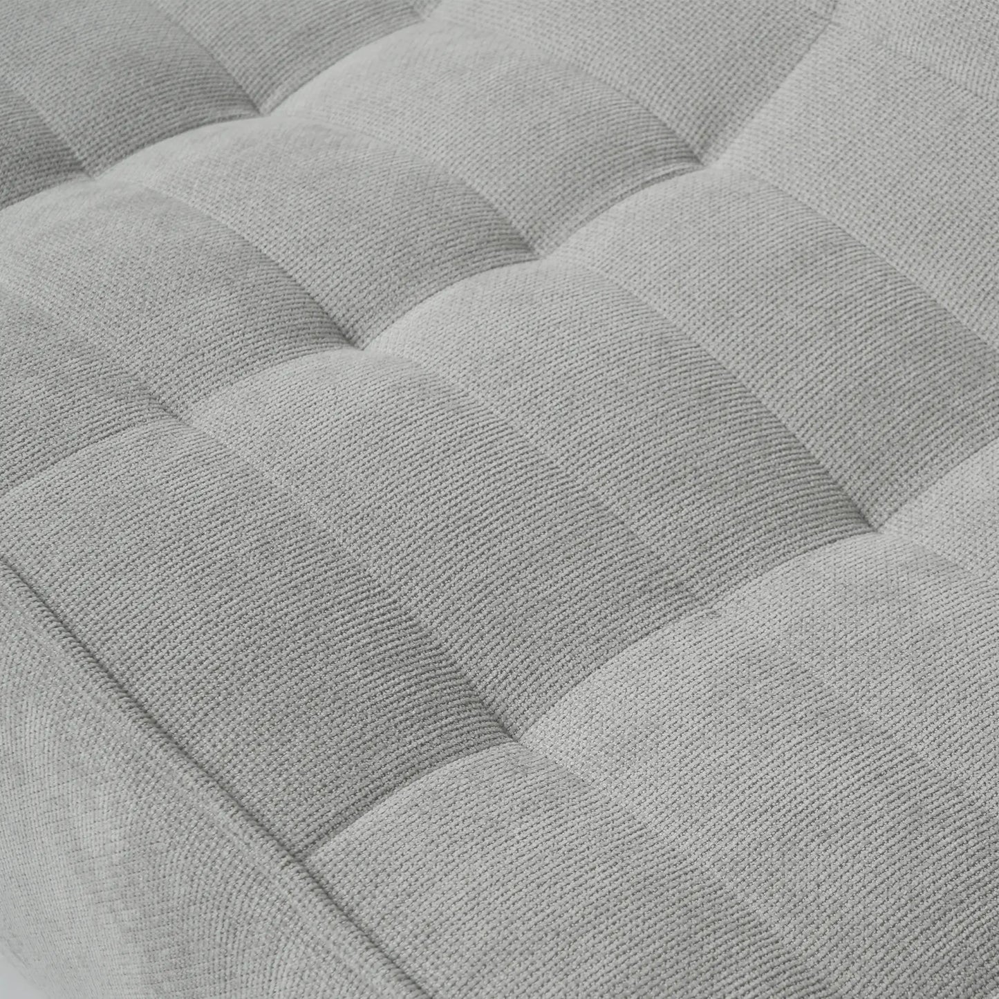 Essential Classic Floor Sofas | Light Grey Chenille and Linen Couch Sectionals 6-seaters