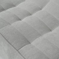 Essential Classic Floor Sofas | Light Grey Chenille and Linen Couch Sectionals 6-seaters