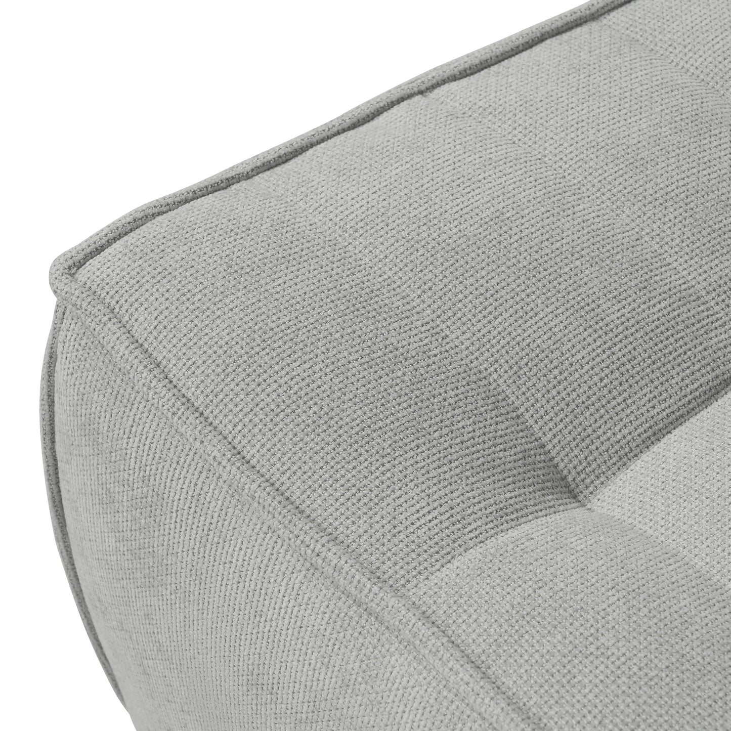Essential Classic Floor Sofas | Light Grey Chenille and Linen Couch Sectionals 6-seaters