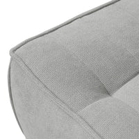 Essential Classic Floor Sofas | Light Grey Chenille and Linen Couch Sectionals 6-seaters