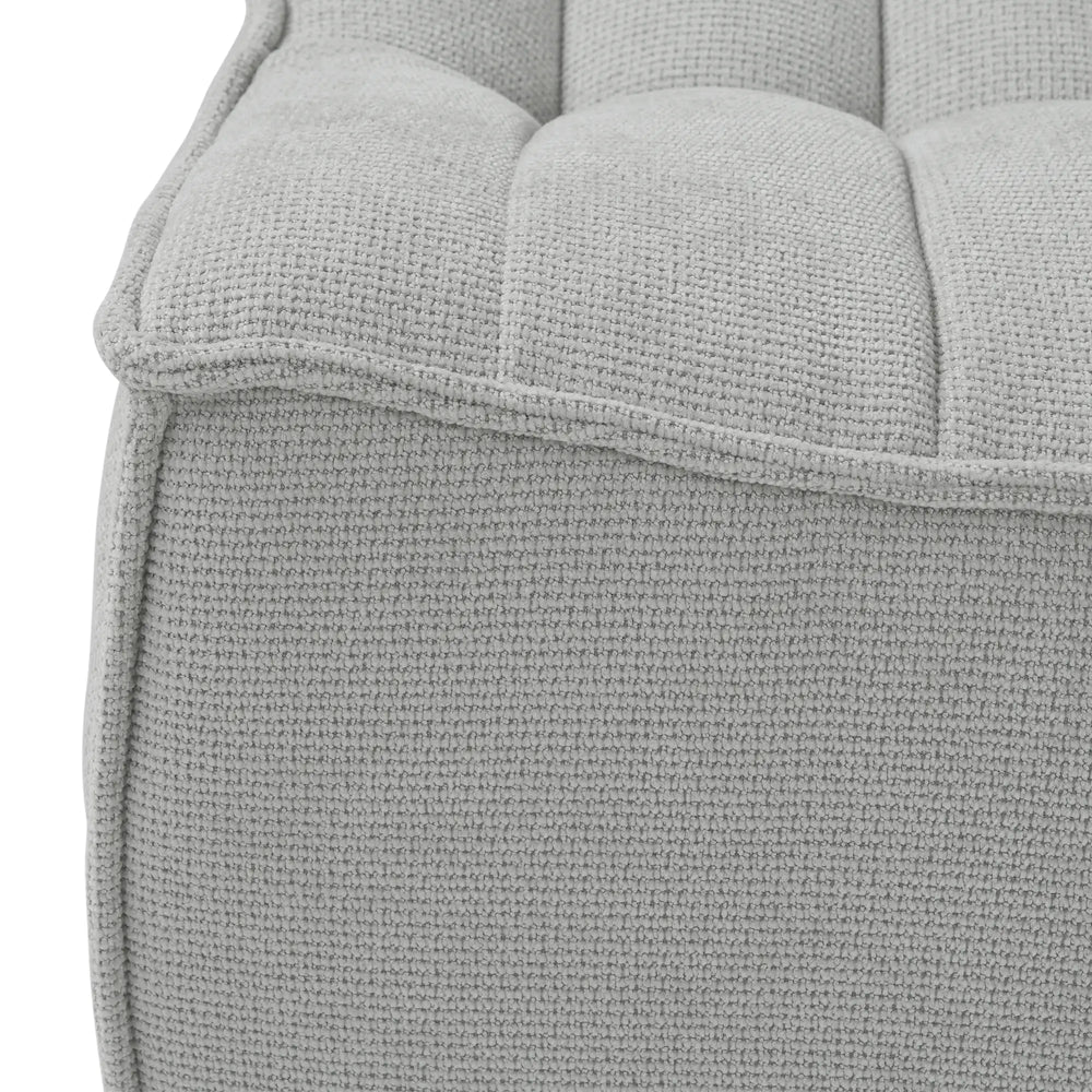Essential Classic Floor Sofas | Light Grey Chenille and Linen Couch Sectionals 6-seaters