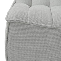 Essential Classic Floor Sofas | Light Grey Chenille and Linen Couch Sectionals 6-seaters