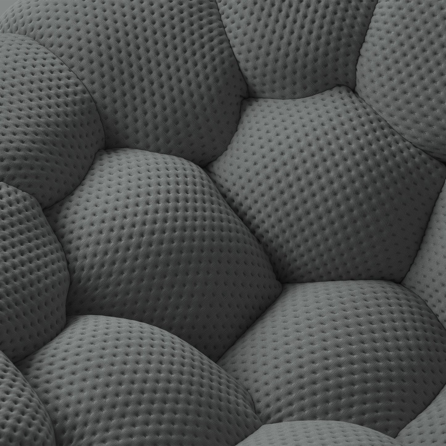 Sofás Essential Arc Boneless | Seccionales de 2 piezas en forma de L, 4 plazas, de tejido de punto 3D, color gris