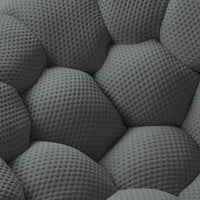 Sofás Essential Arc Boneless | Seccionales de 2 piezas en forma de L, 4 plazas, de tejido de punto 3D, color gris