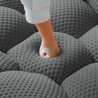 Sofás Essential Arc Boneless | Seccionales de 2 piezas en forma de L, 4 plazas, de tejido de punto 3D, color gris