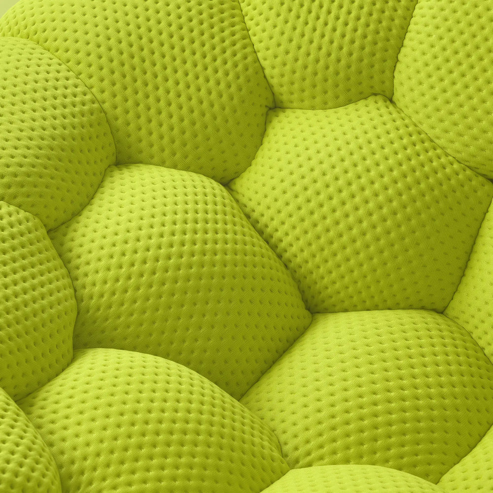 Sofás Essential Arc Boneless | Conjunto de sofás de 3 piezas de tejido de punto 3D verde lima de 6 plazas