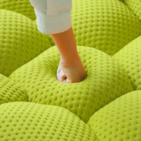 Sofás Essential Arc Boneless | Conjunto de sofás de 3 piezas de tejido de punto 3D verde lima de 6 plazas