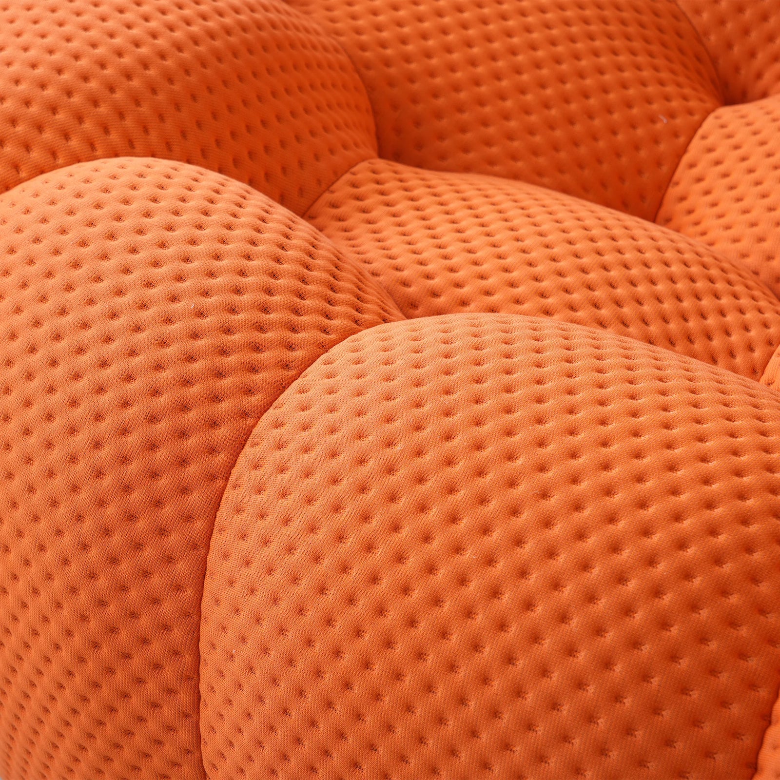Juegos de sofás esenciales de 3 piezas de tela tejida 3D naranja de 6 plazas | De tela tejida 3D, apto para apartamentos