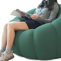 Essential Floor Sofas | Green 3D Knitted Fabric Single Seat 1-seater