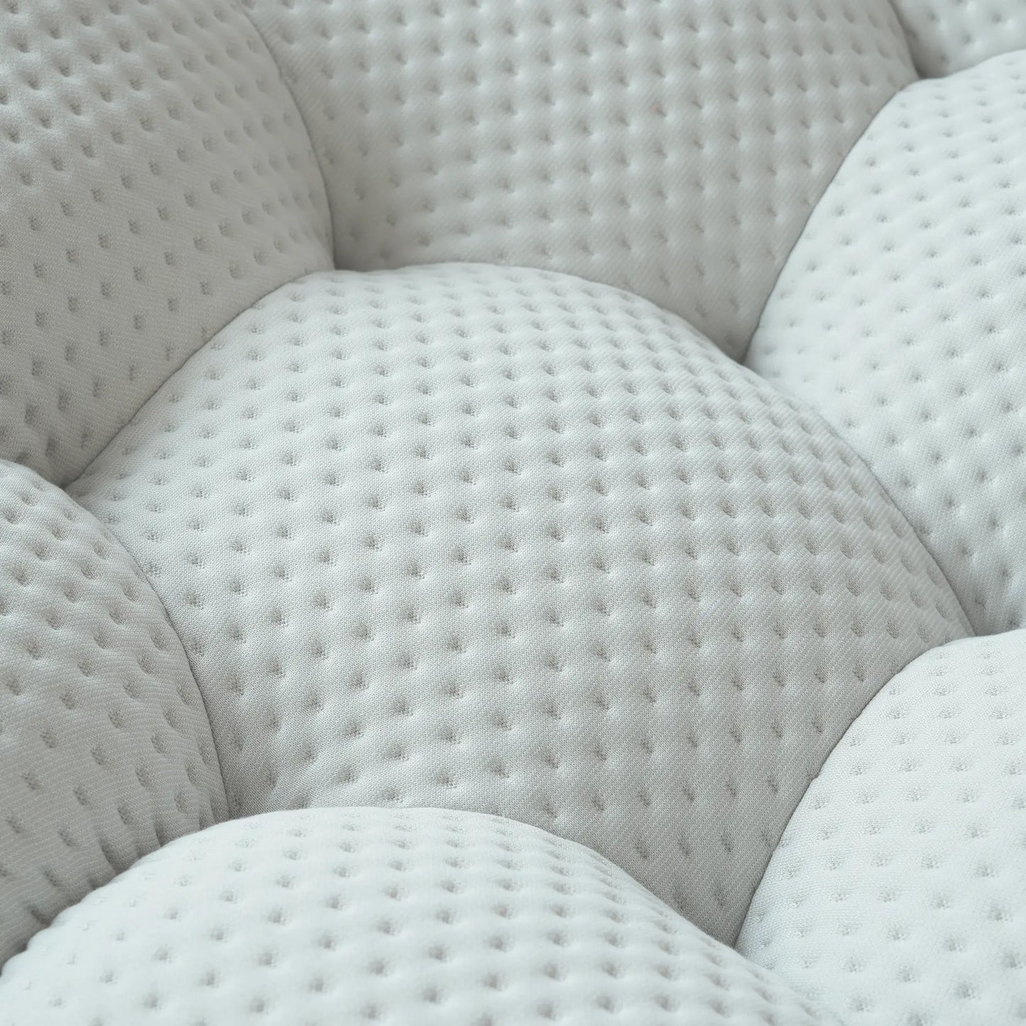 Essential Floor Sofas | Light Grey 3D Knitted Fabric Couch Sectionals 3-seaters