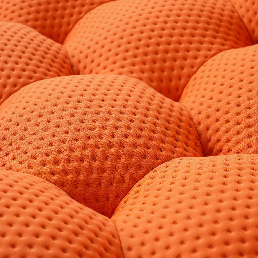 Essential Floor Sofas | Orange 3D Knitted Fabric Couch Sectionals 6-seaters