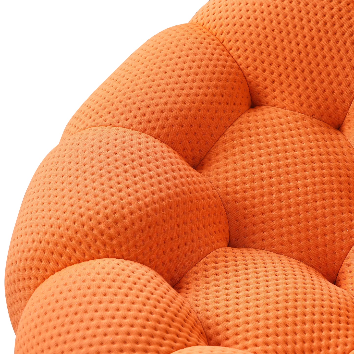 Essential Floor Sofas | Orange 3D Knitted Fabric Couch Sectionals 6-seaters