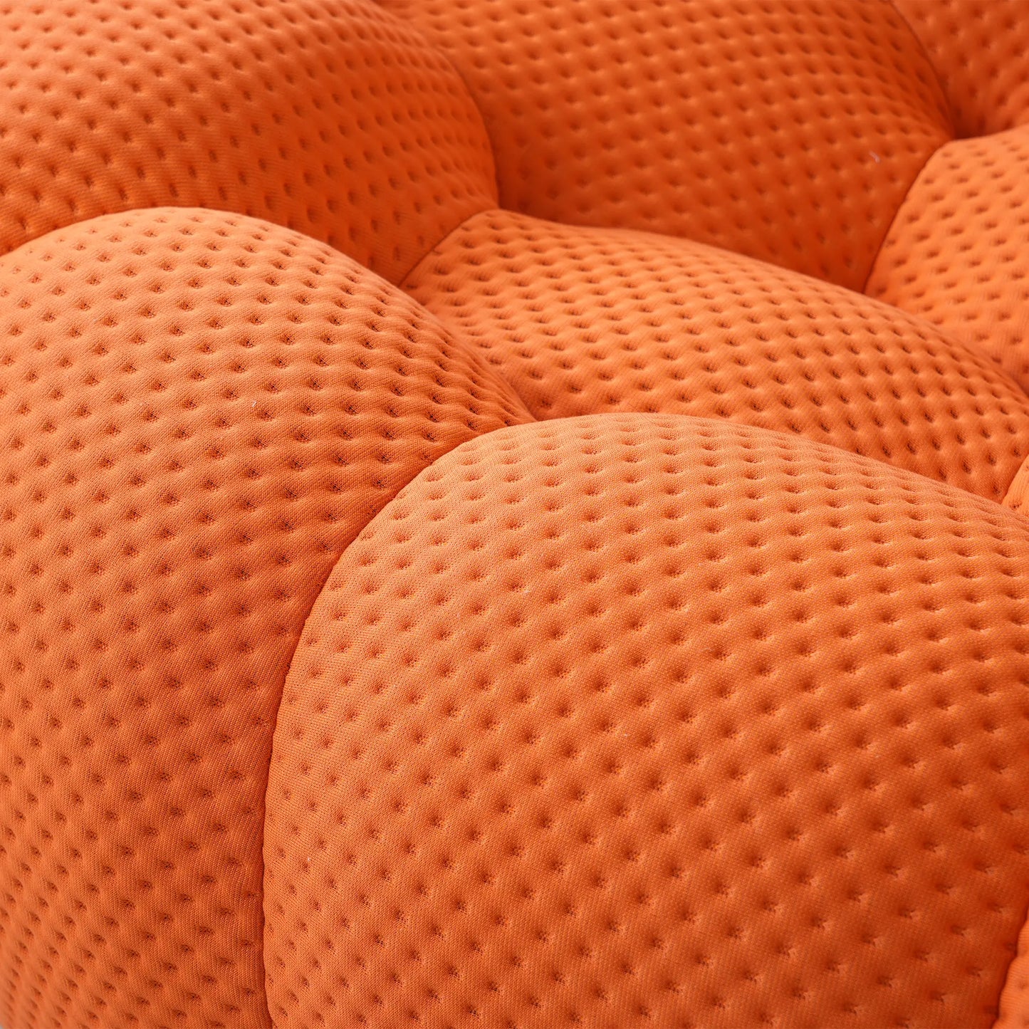 Essential Floor Sofas | Orange 3D Knitted Fabric Couch Sectionals 6-seaters