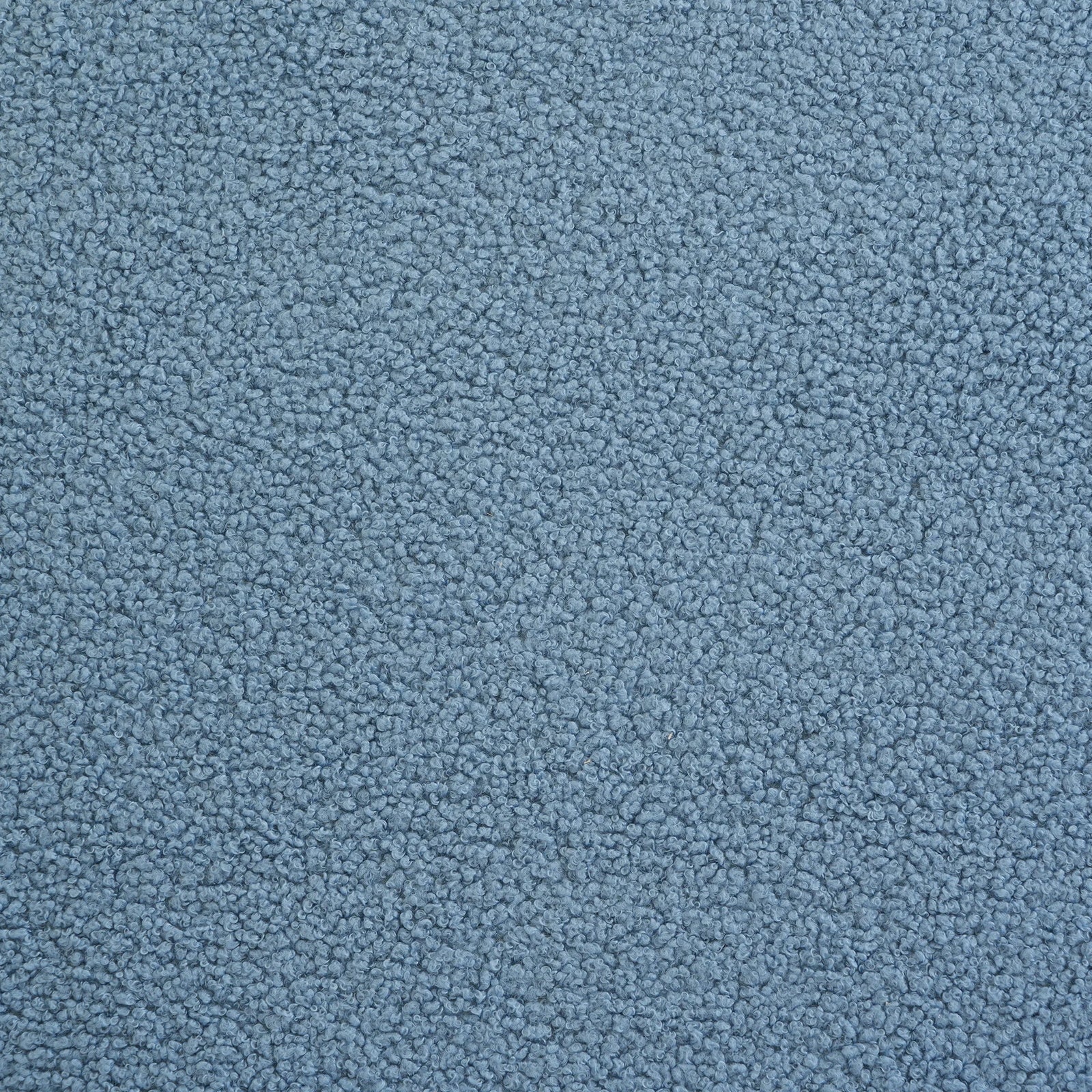 Essential 3-Seater blue Teddy Velvet Couch Sectionals | 1-Piece, Teddy Velvet Fabric, Small Space