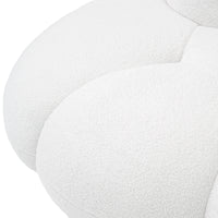 Essential Cloud Boneless Sofas | 1-Piece Teddy Velvet White Loveseats 3-Seater