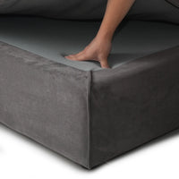 Deluxe Adjustable Cloud Sectional Sofas | Grey Frosted Velvet U shaped Sectionals 6-seaters