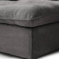 Deluxe Adjustable Cloud Sectional Sofas | Grey Frosted Velvet U shaped Sectionals 6-seaters
