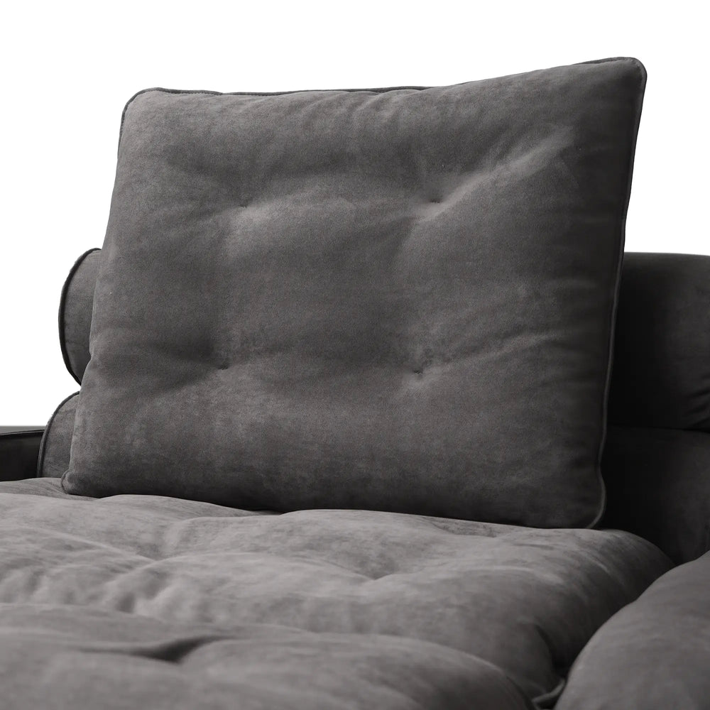 Deluxe Adjustable Cloud Sectional Sofas | Grey Frosted Velvet U shaped Sectionals 6-seaters