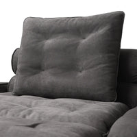 Deluxe Adjustable Cloud Sectional Sofas | Grey Frosted Velvet U shaped Sectionals 6-seaters