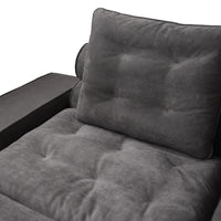 Deluxe Adjustable Cloud Sectional Sofas | Grey Frosted Velvet U shaped Sectionals 6-seaters