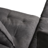 Deluxe Adjustable Cloud Sectional Sofas | Grey Frosted Velvet U shaped Sectionals 4-seaters