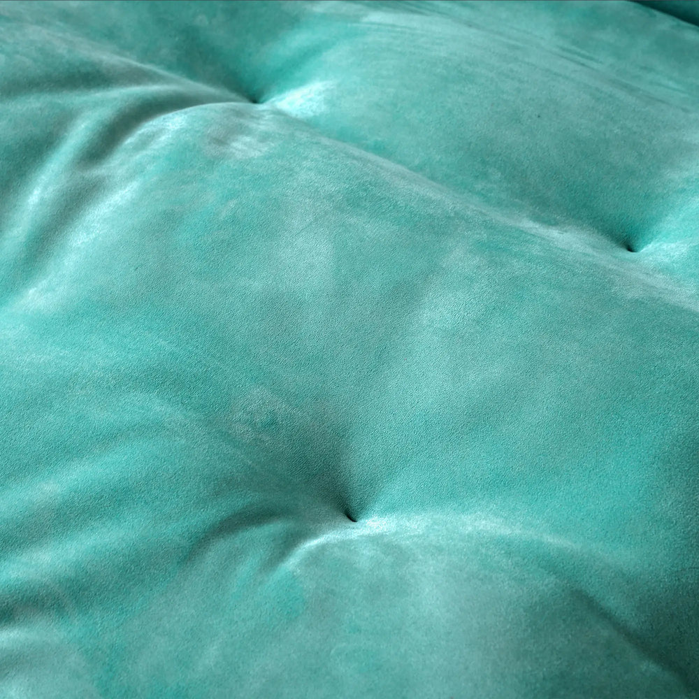 Deluxe Adjustable Cloud Sectional Sofas | Tiffany Blue Frosted Velvet U shaped Sectionals 4-seaters