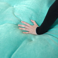 Deluxe Adjustable Cloud Sectional Sofas | Tiffany Blue Frosted Velvet U shaped Sectionals 4-seaters