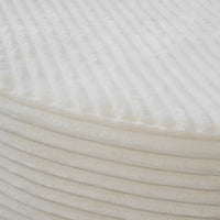 Sofás Essential Round Boneless | Sofá individual de una plaza en tela afelpada beige