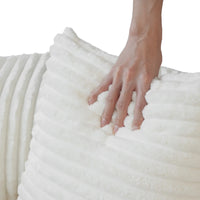 Sofás Essential Round Boneless | Sofá individual de una plaza en tela afelpada beige