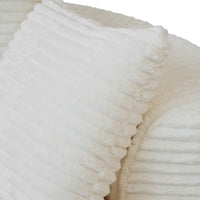 Sofás Essential Round Boneless | Sofá individual de una plaza en tela afelpada beige