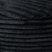 Sofás Essential Round Boneless | Sofá individual de una plaza, de tela afelpada, color negro