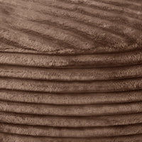 Sofás Essential Round Boneless | Sofá individual de una plaza en tela afelpada marrón