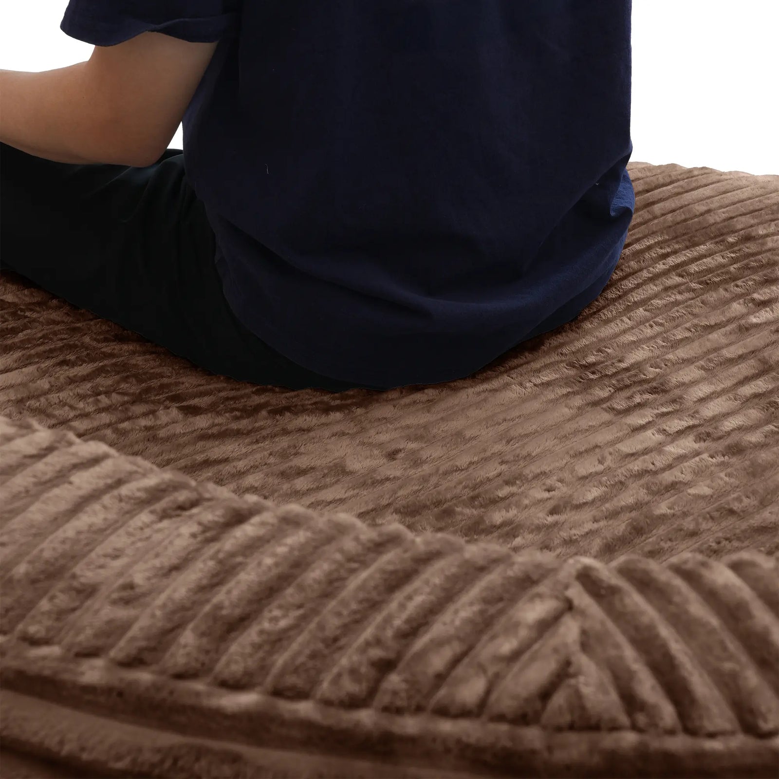 Essential 1-Seater brown Corduroy Single Sofa | 1-Piece, Corduroy Fabric, Compact Design