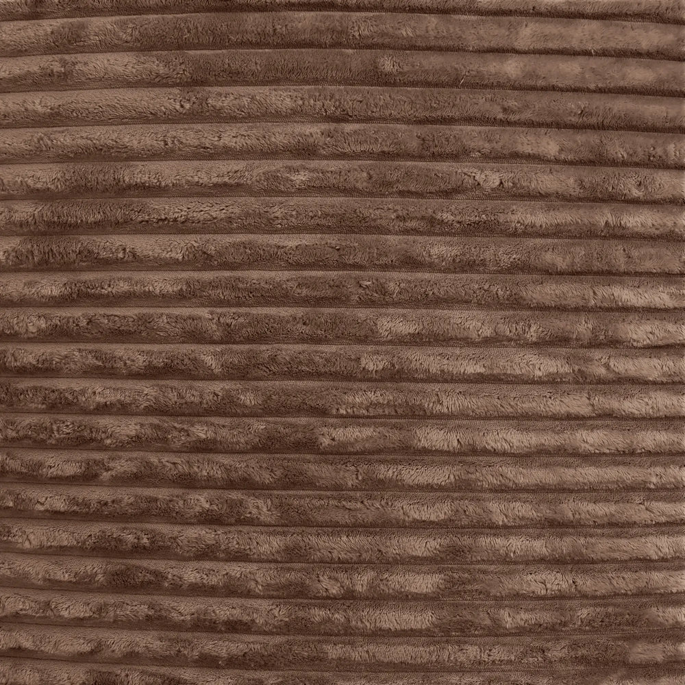 Sofás Essential Round Boneless | Sofá individual de una plaza en tela afelpada marrón