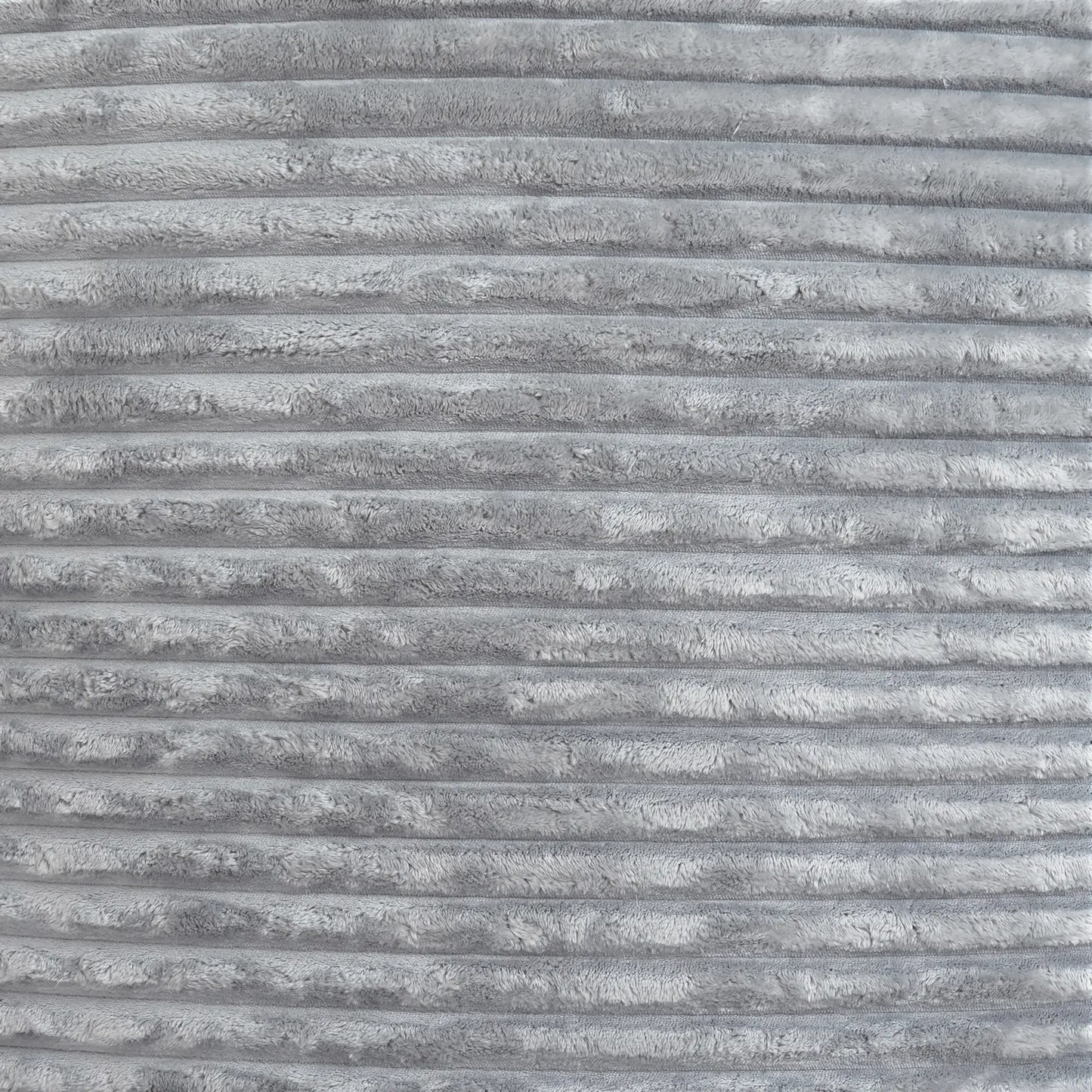 Sofás Essential Round Boneless | Sofá individual de una plaza, de tela afelpada, color gris claro