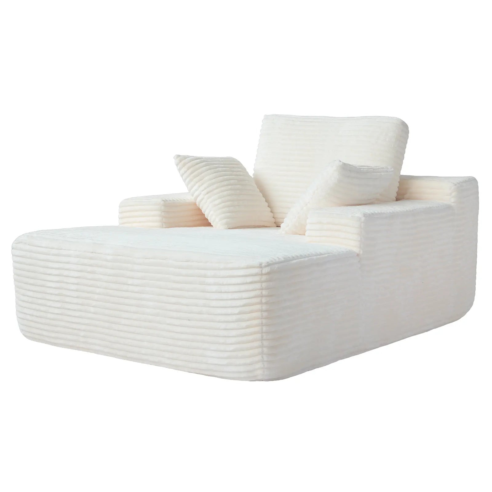 Essential 1-Seater beige Corduroy Single Sofa | 1-Piece, Corduroy Fabric, Small Space