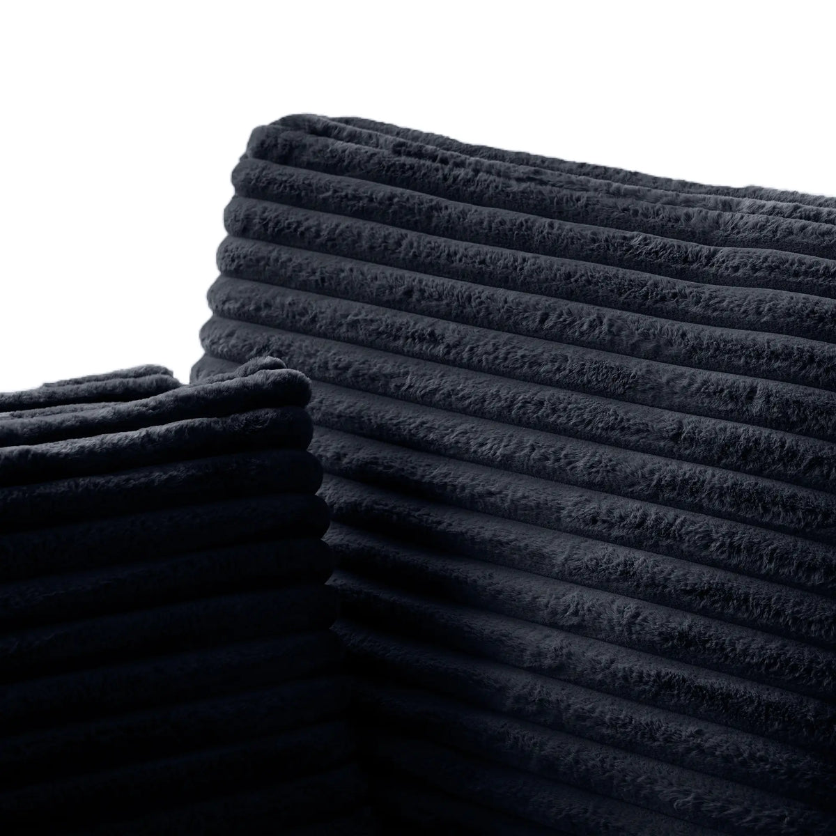 Essential 1-Seater black Corduroy Single Sofa | 1-Piece, Corduroy Fabric, Apartment Friendly