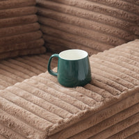 Essential Chaise Boneless Sofas | 1-Piece Corduroy Brown Single Sofa 1-Seater