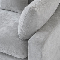 Deluxe Slope Cloud Sectional Sofas | Light Grey Linen Couch Sectionals 3-seaters