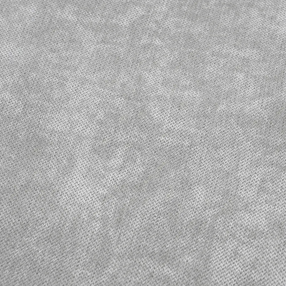 Deluxe Cloud 2-Seater Light-Grey Washable Chaise Sectional | 3-Piece (includes 1 Ottoman), Chenille and Linen Fabric, Modular Design