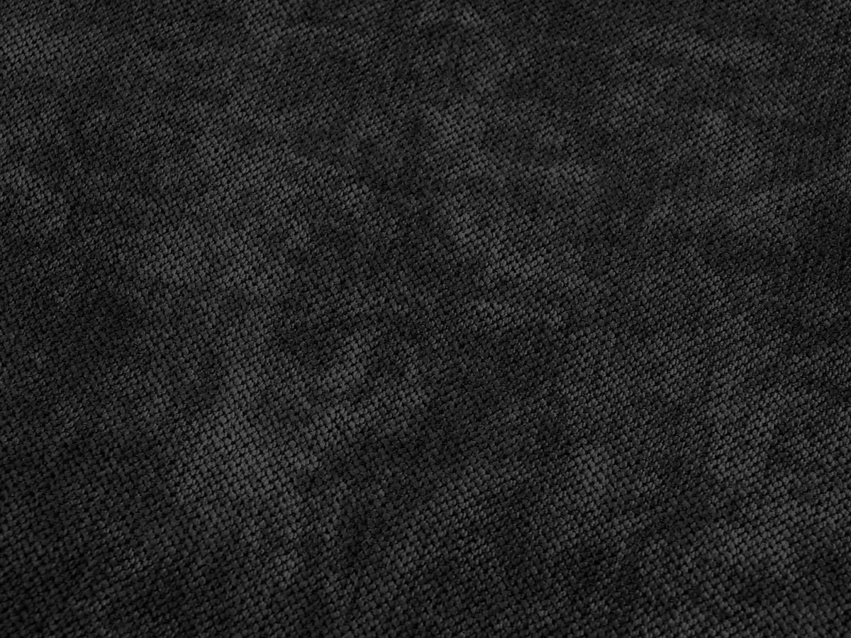 Deluxe Slope Cloud Sectional Sofa Covers | Black Chenille and Linen Sofa Cover for 4-Seater with 2-Ottomans