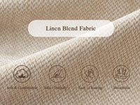 Deluxe Slope Cloud Sectional Sofa Covers | Khaki Chenille and Linen Sofa Cover for 4-Seater with 2-Ottomans