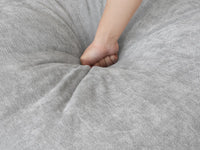 Deluxe Slope Cloud Sectional Sofa Covers | Light Grey Chenille and Linen Sofa Cover for 4-Seater with 2-Ottomans