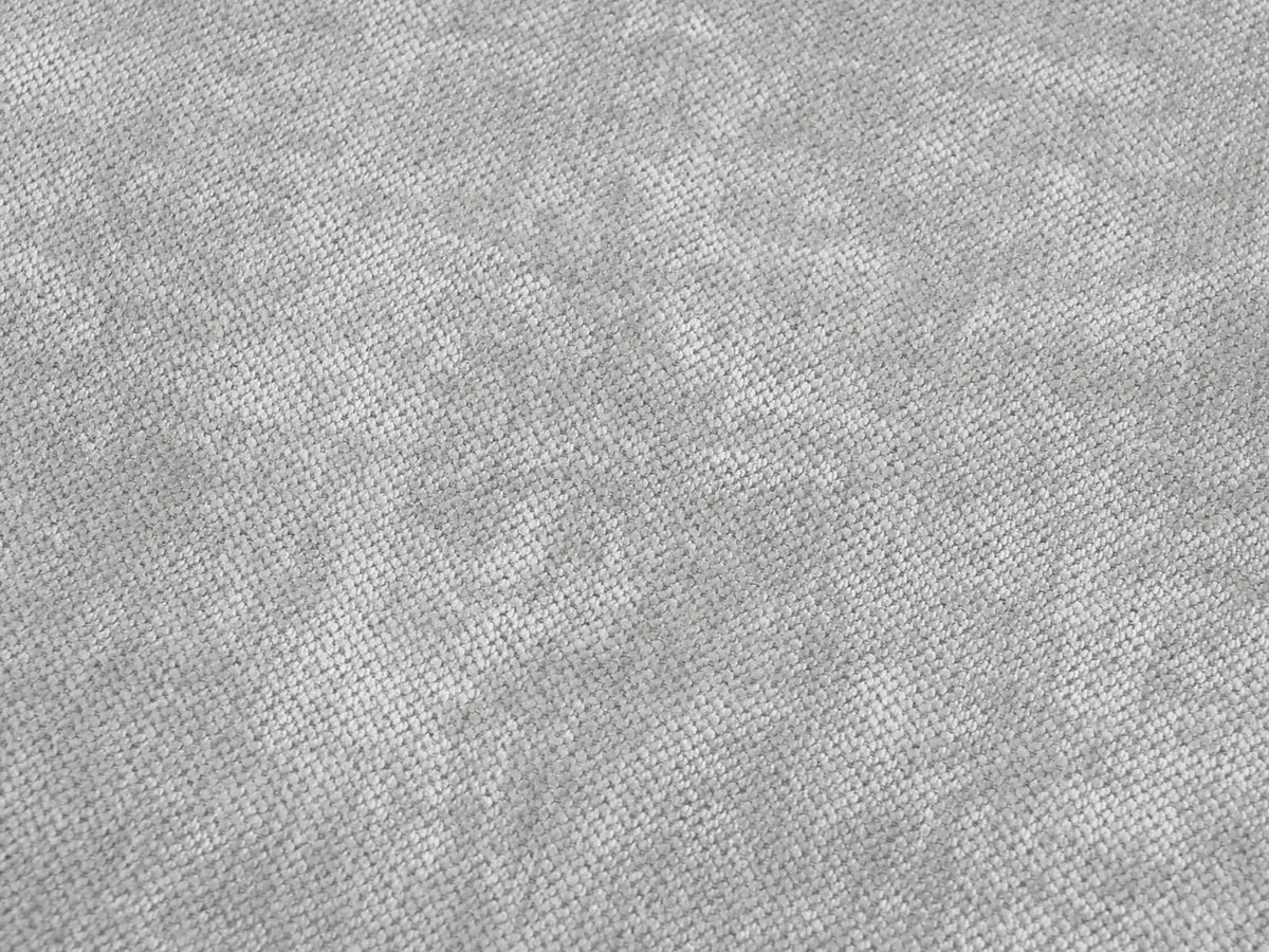 Deluxe Slope Cloud Sectional Sofa Covers | Light Grey Chenille and Linen Sofa Cover for 4-Seater with 2-Ottomans