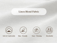 Deluxe Slope Cloud Sectional Sofa Covers | White Chenille and Linen Sofa Cover for 4-Seater with 2-Ottomans