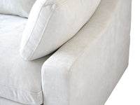 Deluxe Slope Cloud Sectional Sofa Covers | White Chenille and Linen Sofa Cover for 4-Seater with 2-Ottomans