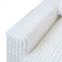 Deluxe Classic Cloud Sectional Sofas | Beige Plush Fabric U shaped Sectionals 4-seaters