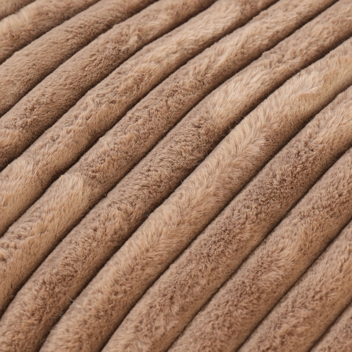 Deluxe Cloud 2-Seater Brown Washable Chaise Sectional | 3-Piece (includes 1 Ottoman), Plush Fabric, Modular Design